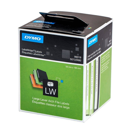 Etykiety Dymo 99019 59mm x 190mm białe papierowe S0722480 Pakiet 6 sztuk