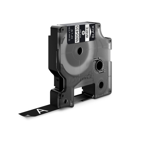 Taśma Dymo 1805435 12mm x 5.5m czarna/biały nadruk winylowa