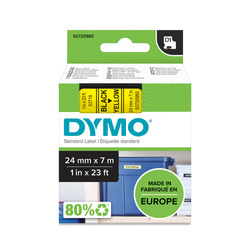 Taśma Dymo 53718 D1 24mm x 7m żółta/czarny nadruk S0720980