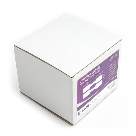 Etykiety 411351 jubilerskie 10mm x 50mm białe polipropylenowe 1 x 500