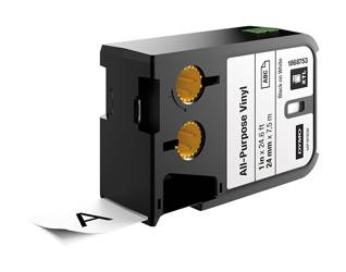 Taśma XTL 24mm x 7m biała/czarny nadruk winylowa trwała 1868753