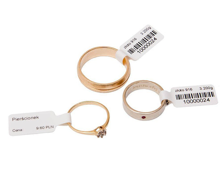 Komplet etykiet 411351 optyczne 10 mm x 50 mm białe polipropylenowe 6 sztuk