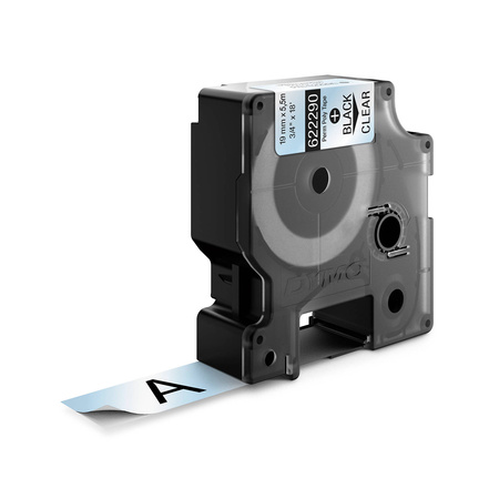 Taśma Dymo 622290 19mm x 5.5m przezroczysta/czarny nadruk poliestrowa trwała