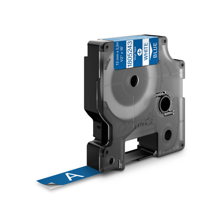 Taśma Dymo 1805243 12mm x 5.5m niebieska/biały nadruk winylowa