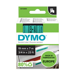 Taśma Dymo 45809 D1 19mm x 7m zielony/czarny nadruk S0720890