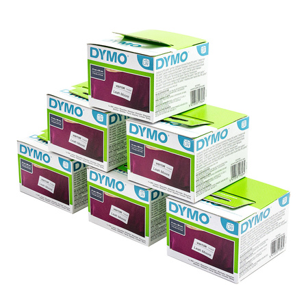 Etykiety Dymo 11356 41mm x 89mm białe papierowe S0722560 Pakiet 6 sztuk