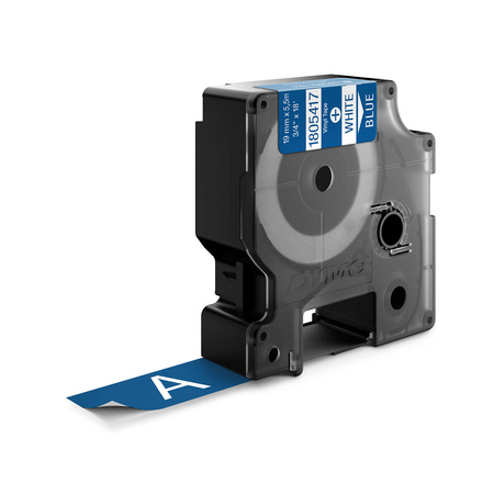 Taśma Dymo 1805417 19mm x 5.5m niebieska/biały nadruk winylowa