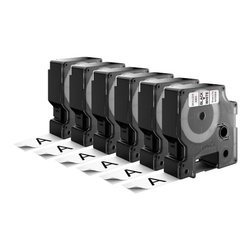 Taśma Dymo 45803 D1 19 mm x 7 m biała/czarny nadruk Pakiet 6 sztuk