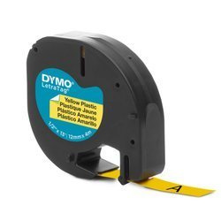 Taśma Dymo S0721620 Letratag 12mm x 4m żółta plastikowa