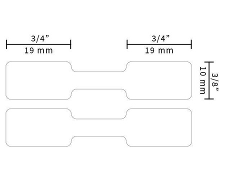 Komplet etykiet 411351 jubilerskie 10 mm x 50 mm białe polipropylenowe 6 sztuk