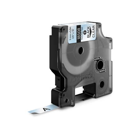 Taśma Dymo 18508 9mm x 5.5m przezroczysta/czarny nadruk poliestrowa trwała