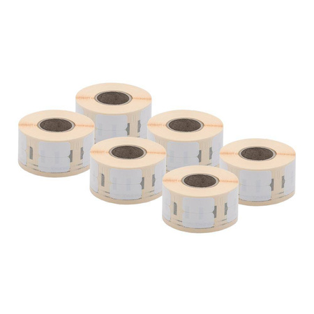 Etykiety Dymo 11353 13mm x 25mm białe papierowe S0722530 Pakiet 6 sztuk