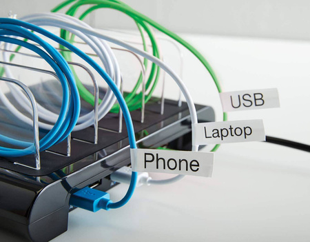 Taśma Dymo 16959 D1 12mm x 5.5m biała/czarny nadruk poliestrowa trwała S0718060