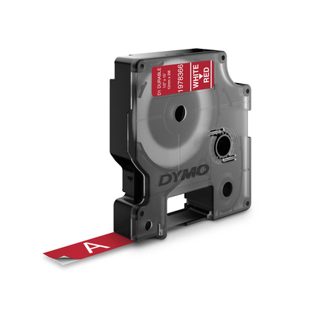 Taśma Dymo D1 Durable 1978366 12mm x 3m czerwona/biały nadruk