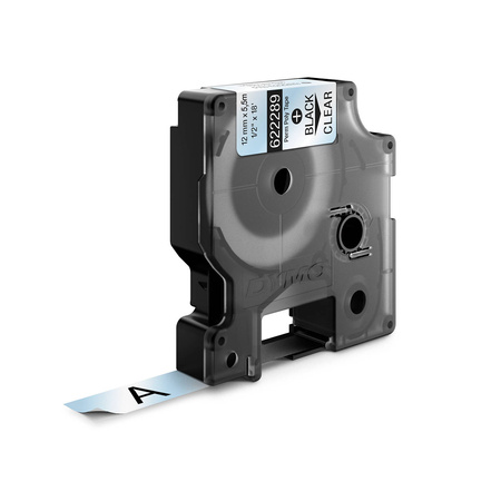 Taśma Dymo 622289 12mm x 5.5m przezroczysta/czarny nadruk poliestrowa trwała