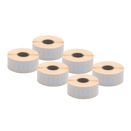 Etykiety Dymo 11355 19mm x 51mm białe papierowe S0722550 Pakiet 6 sztuk