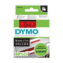 Taśma Dymo 45807 D1 19mm x 7m czerwony/czarny nadruk