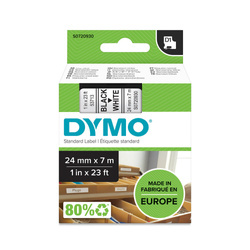 Taśma Dymo 53713 D1 24mm x 7m biała/czarny nadruk S0720930