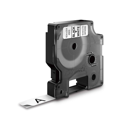 Taśma Dymo D1 12mm x 7m biała/czarny nadruk 45013 OEM