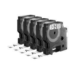 Taśma Dymo 45013 D1 12 mm x 7 m biała/czarny nadruk Pakiet 5 sztuk
