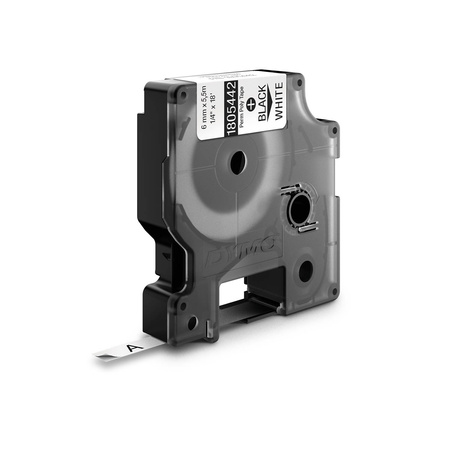 Taśma Dymo 1805442 6mm x 5.5m biała/czarny nadruk poliestrowa trwała