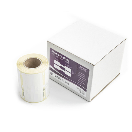 Etykiety 411351 jubilerskie 10mm x 50mm białe polipropylenowe 1 x 500