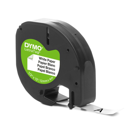 Zestaw Dymo 2172855 Drukarka LetraTag LT-200B + 5x taśma Dymo S0721510 Letratag 12mm x 4m biała papierowa