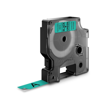 Taśma Dymo 45019 D1 12mm x 7m zielona/czarny nadruk S0720590