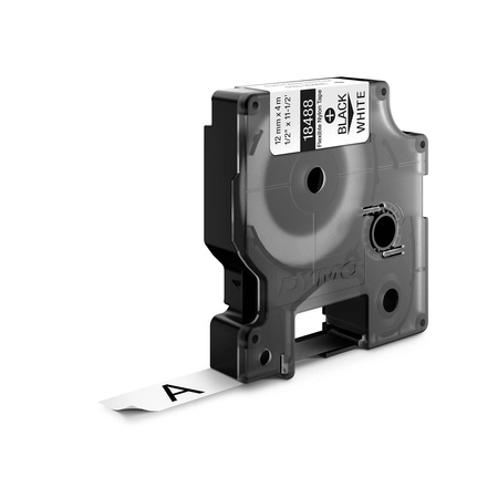 Taśma Dymo 18488 12mm x 3.5m biały/czarny nadruk nylonowa