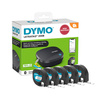 Zestaw Dymo 2172855 Drukarka LetraTag LT-200B + 5x taśma Dymo S0721660 Letratag 12mm x 4m biała plastikowa