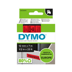 Taśma Dymo 45017 D1 12mm x 7m czerwona/czarny nadruk S0720570