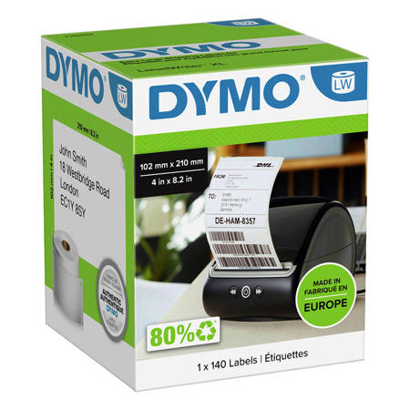 Etykiet DYMO ekstra duża etykieta  XXL DHL-102x210 mm, LW XL 2166659