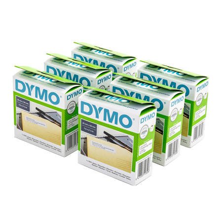 Etykiety Dymo 11352 25mm x 54mm białe papierowe S0722520 Pakiet 6 sztuk