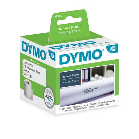 Etykiety Dymo 1983172 89mm x 36mm wysyłkowe standardowe dla dość częstch użytkowników