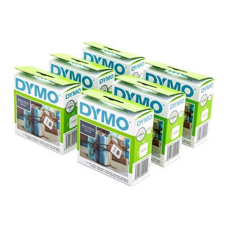Etykiety Dymo 25mm x 25mm białe papierowe S0929120 Pakiet 6 sztuk
