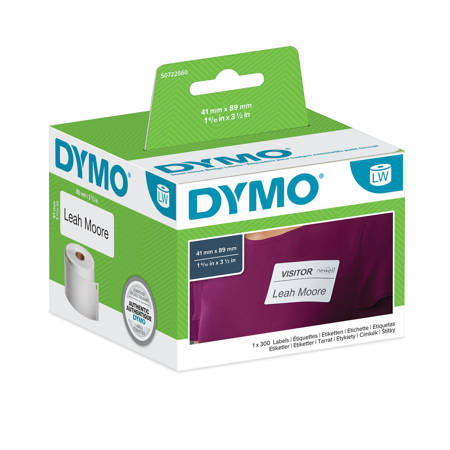 Etykiety Dymo 41mm x 89mm białe papierowe S0722560